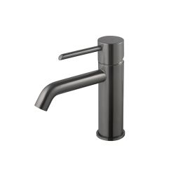 Round bateria umywalkowa stojąca szczotkowany tytan 100291627