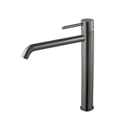 Round bateria umywalkowa stojąca wysoka xxl szczotkowany tytan 100291663