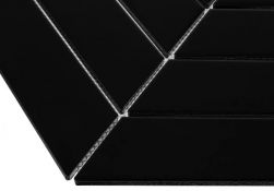 Royal Chevron Black Matt 22,4x31,8 mozaika dekoracyjna zbliżenie na powierzchnię