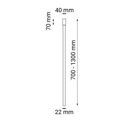rys techniczny Antigo Plafon alha Y - Biały (700 mm) 9128