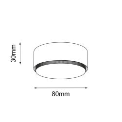 rys techniczny Antigo Plafon Drop - Czarny (30 mm) 1260