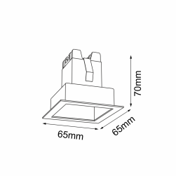rysunek techniczny Antigo Lampa wpuszczana A - Glare in 1 - Czarna 3000K 3038