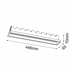 rysunek techniczny Antigo Lampa wpuszczana A - Glare in 15 - Czarna 3000K 3054