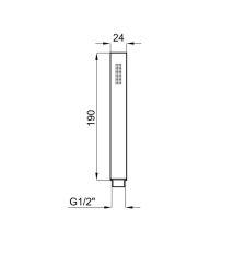 rysunek techniczny Complementos słuchawka prysznicowa chrom 100040325