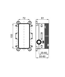 rysunek techniczny Smart Box korpus elementu podtynkowego mieszaczowy 100144928