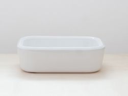 hatria umywalka nablatowa biała prostokątna ceramika łazienka