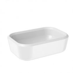 hatria umywalka nablatowa biała prostokątna ceramika łazienka