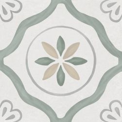 Sirocco Green Petals 22,3x22,3 płytka patchworkowa wzór 3