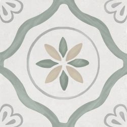 Sirocco Green Petals 22,3x22,3 płytka patchworkowa wzór 5