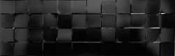 płytki dekoracyjne czarne 25x75 do łazienki dekoracje 3d Aparici Solid Black Check