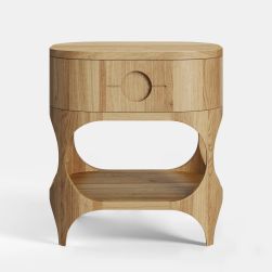 Luna stolik nocny dąb naturalny SBN1-O39