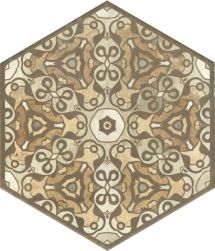 płytki heksagonalne ścienne podłogowe mulitkolor Terre Stamp Hexagon Aparici