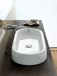 hatria umywalka nablatowa owalna biała umywalka do łazienki