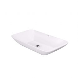 Shall umywalka nablatowa prostokątna 39x70 cm biała MSU-5182
