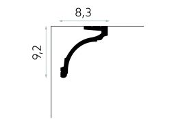 wymiary Listwa maskująca karnisz PolyForce MD161 9,2x200 cm