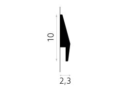 wymiary Listwa ścienna dekoracyjna PolyForce MD016 10x200 cm