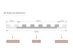 wymiary Mardom Lewe zakończenie lameli Stretto Dąb Jasny L0102L 270 cm