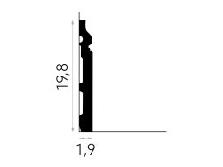 wymiary Mardom Listwa przypodłogowa cok&oacute;ł PolyForce Premium MD020P 19,8x200 cm