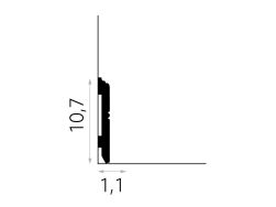 wymiary Mardom Listwa przypodłogowa cok&oacute;ł PolyForce Premium MD354P 10,7x200 cm