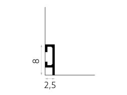 wymiary Mardom Listwa przypodłogowa cok&oacute;ł PolyForce Premium QL019P 8x200 cm