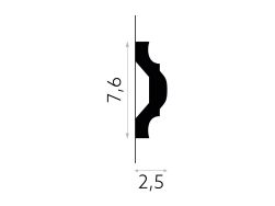 wymiary Mardom Listwa ścienna dekoracyjna PolyForce MDD351 7,6x200 cm