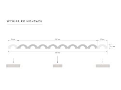 wymiary Mardom Prawe zakończenie panela ściennego Premium 3D WP001RP Duna 270 cm