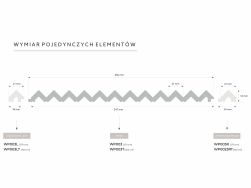 wymiary Panel ścienny 3D PolyForce WP003 Vivid 270 cm