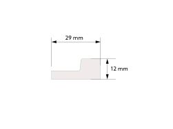 wymiary Prawe zakończenie lameli białej Premium Stretto L0101RP 270 cm
