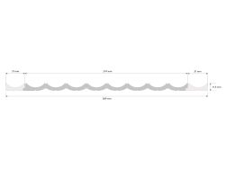 wymiary wizualizacja Panel ścienny 3D PolyForce WP002 Lumio 270 cm