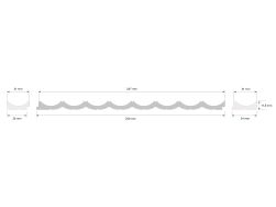 wymiary wizualizacja Panel ścienny 3D PolyForce WP002 Lumio 270 cm