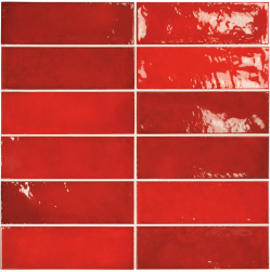 Village Volcanic Red 6,5x20 cegiełka ścienna