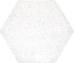 Hexa Boreal Hidra Blanco 23x27 płytki dekoracyjne heksagonalne