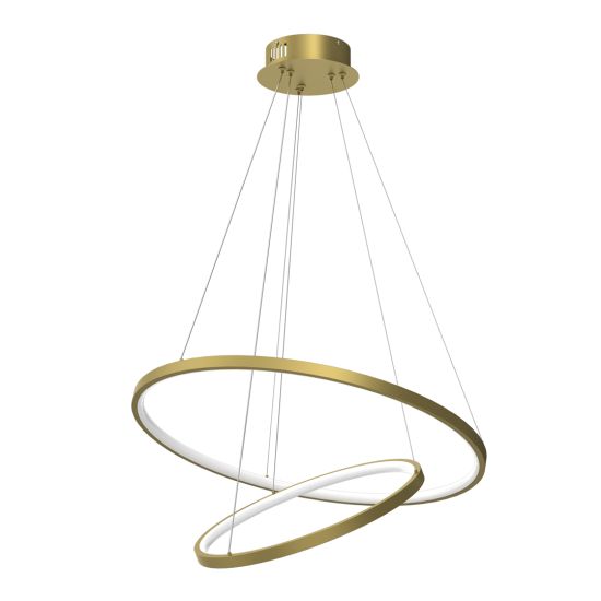 Lampa wisząca Rotonda Gold 51W LED, elegancka