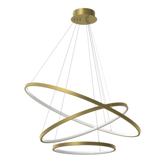 Lampa wisząca Rotonda Gold 93W LED, elegancka