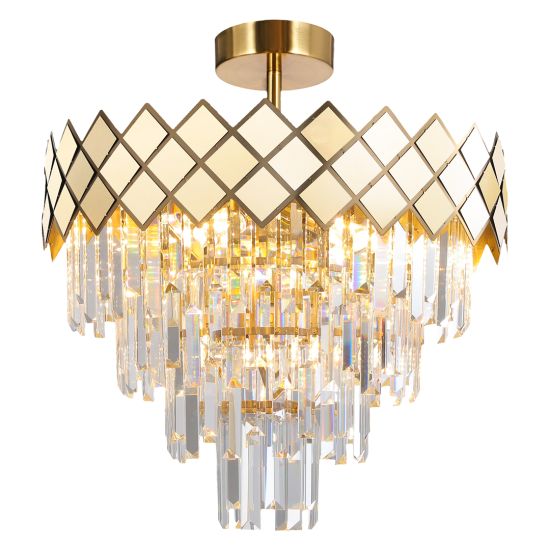 Milagro Plafon Carisma gold 9xE14, glamour