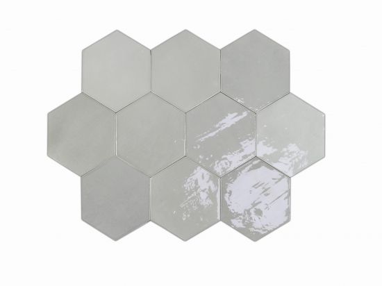 Zellige Hexa Grey 10,8x12,4 płytki hexagonalne