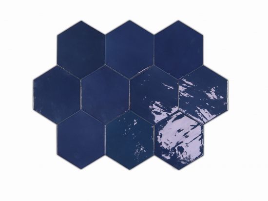 Zellige Hexa Cobalt 10,8x12,4 płytki hexagonalne