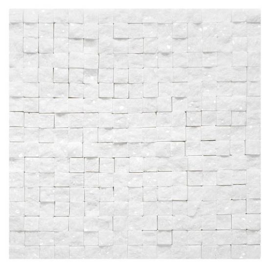 Dunin biała mozaika na ściane biały kamień naturalny mozaika do łazienki