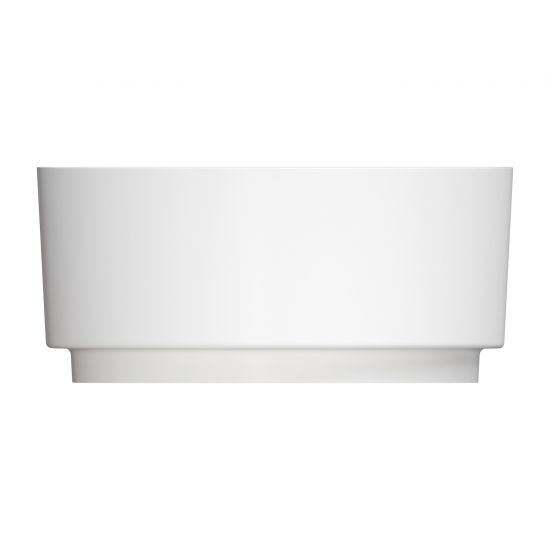 widziana z boku Cadence M+ umywalka nablatowa p&oacute;łokrągła 37x42 cm biały mat CADENCE420BM