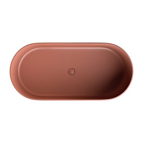 Ovo M+ wanna wolnostojąca 160x75 terracotta OVOWWTE widziana z g&oacute;ry