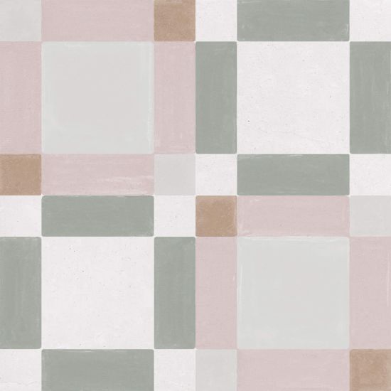 Patterns Pink Square 22,3x22,3 płytka patchworkowa wzór 1