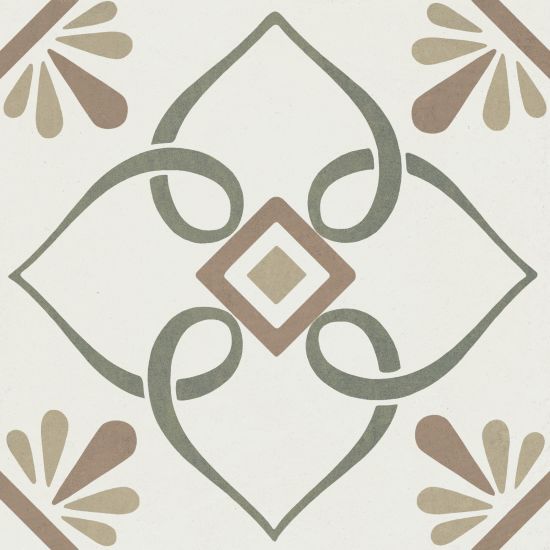 Provenza Green Petals 22,3x22,3 płytka dekoracyjna wz&oacute;r 3