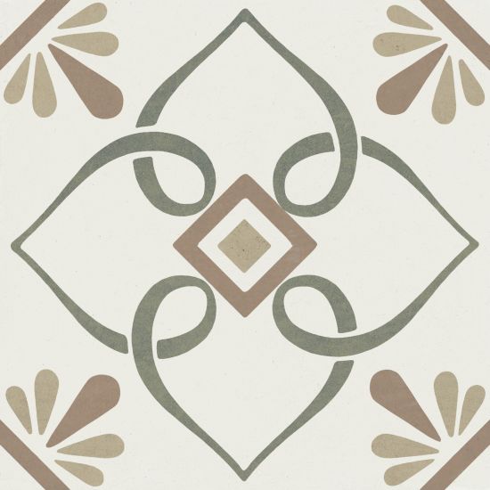 Provenza Green Petals 22,3x22,3 płytka dekoracyjna wz&oacute;r 4