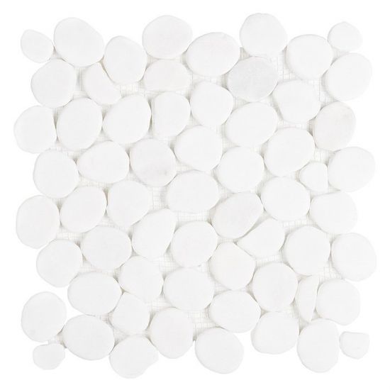 Dunin biała mozaika na ściane biały naturalny kamień