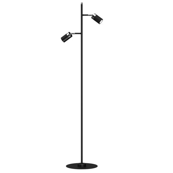 Milagro Lampa podłogowa Joker black/chrome 1xGU10, minimalistyczna