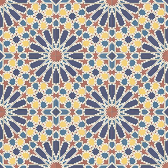 aparici alhambra płytka scienne płytki podłogowe gres płytka rektyfikowana patchwork Alhambra Blue Natural  59.2X59.2