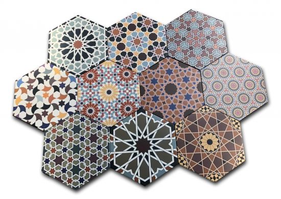Płytki hexagon Realonda Andalusi 33x28,5 patchwork
