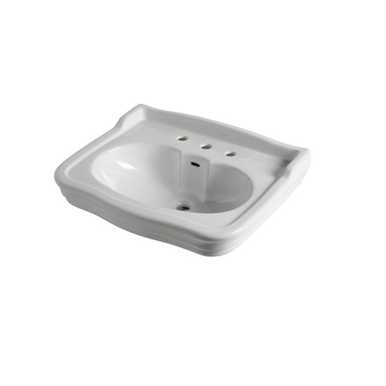 Antic umywalka wisząca z przelewem i 3 otworami na baterię 70 cm biały 100310960