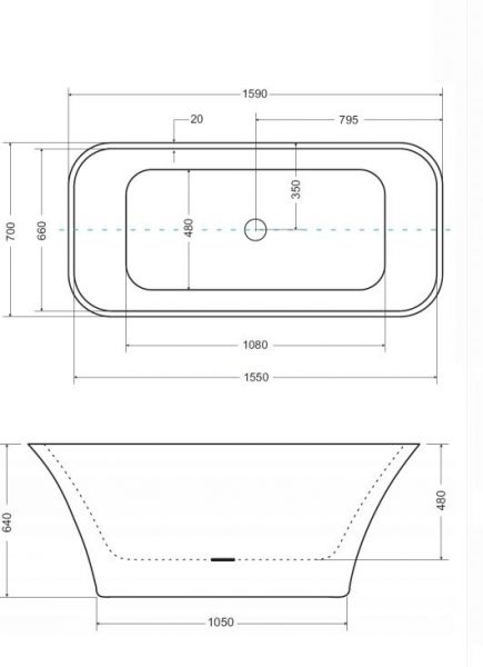 Besco wanna wolnostojąca biała wanna owalna