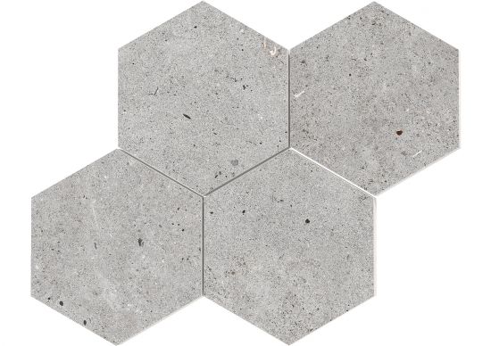 Basel Malla Hexagono Gris 30x30 mozaika podłogowa